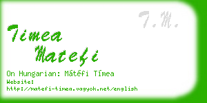 timea matefi business card